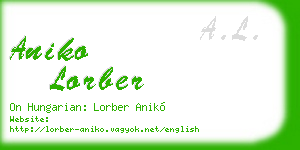 aniko lorber business card